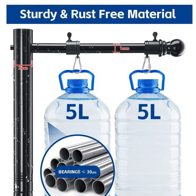 Alt view image 5 of 7 - Real Estate Sign Posts 7FT Wind-Resistant Yard Sign Holder with Adjustable 32 Arm for Outdoor Realtor Sign Heavy Duty Metal Yard Sign Stakes Stand 2PC