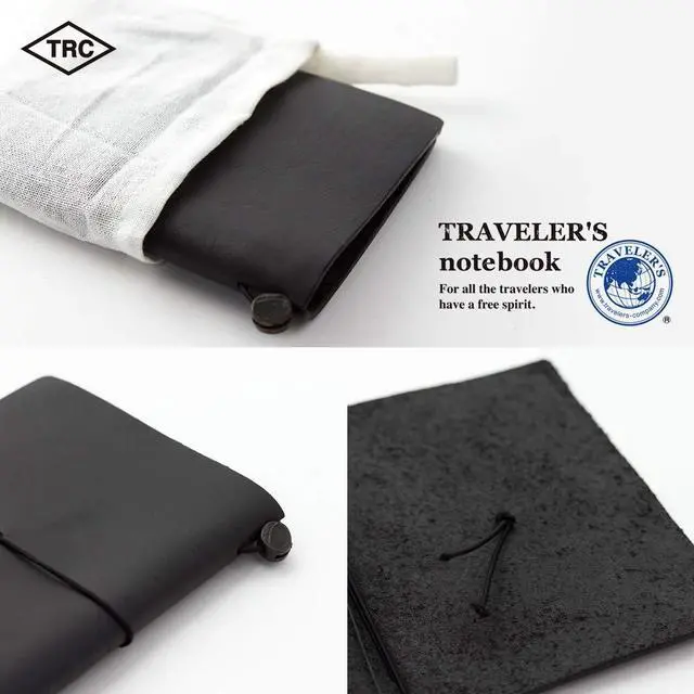 Alt view image 3 of 7 - 15026006 Midori Traveler's Notebook, Passport Size, Black