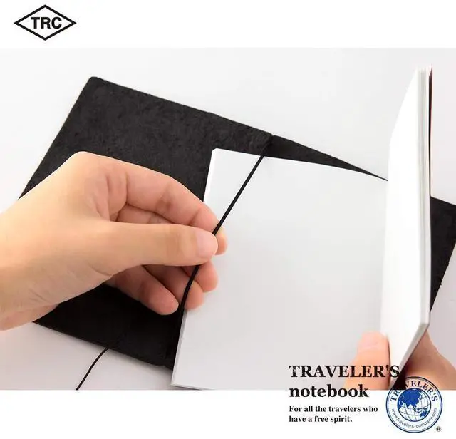 Alt view image 6 of 7 - 15026006 Midori Traveler's Notebook, Passport Size, Black