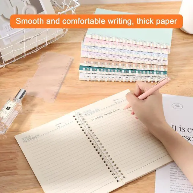 Alt view image 4 of 7 - 48 Pack A5 Spiral Notebooks College Ruled Spiral Notebooks Bulk Inches Lined Travel Writing Notebooks Journal Notepad for Office School Supplies, 50 Sheets 100 Pages, 8.3 x 5.5 Inches, Multicolor
