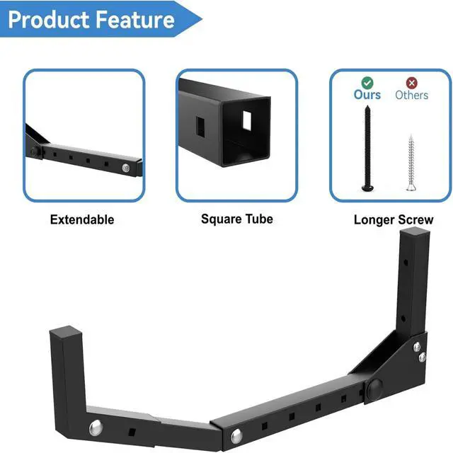 Alt view image 5 of 7 - Wall Mount Kayak Storage Rack, Kayak Hooks for Garage Wall Hangers for Kayak, Surfboard, Skiis, Snowboard, Paddle Board