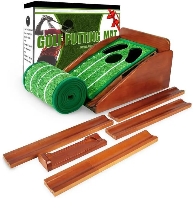 Main image of Putting Green Indoor,Golf Putting mat with Auto Ball Return Premium Golf Putting Mat for Home, Office, or Outdoors Golf Gift for Men & Women, Practice Anywhere