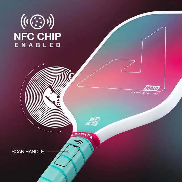 Alt view image 4 of 4 - Astral Perseus Pickleball Paddle Beginner Friendly Lightweight Paddle, Carbon Fiber Sandblasted Surface for Spin & Control, Moisture-Wicking Grip, USA Pickleball Approved, NFC Chip Enabled