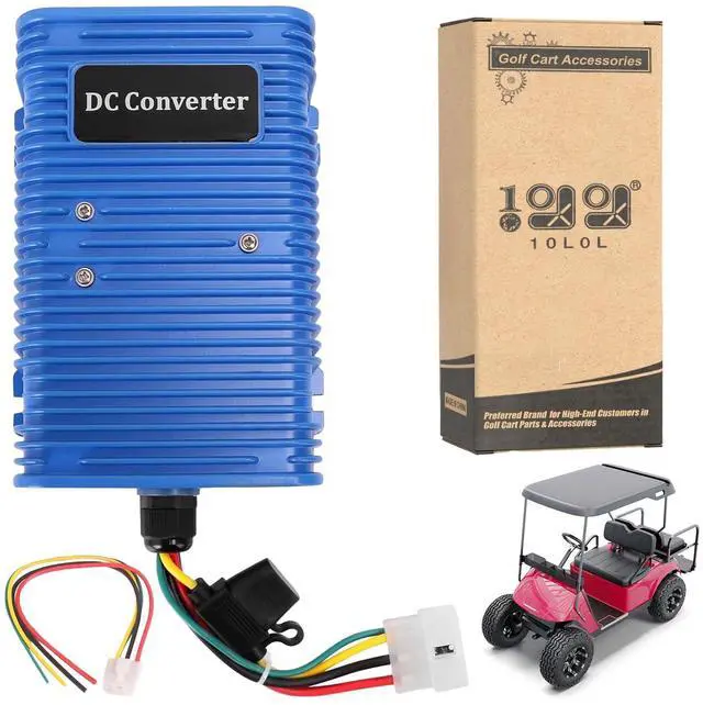 Main image of Golf Cart Voltage Reducer 36V 48V to 12V 30A 350WBlue | Universal DC Step Down Converter, Regulator,Transformer for Yamaha EZGO Club Car 1981-up;Balances Battery Draw; 5 Protections