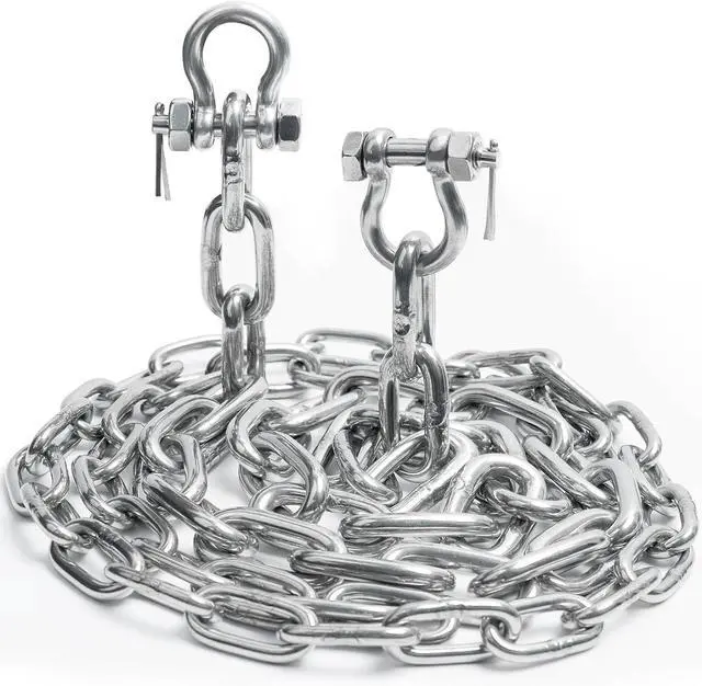 Main image of 1/4" or 5/16" Anchor Chain for Boat, Marine Grade Boat Anchor Chain | Heavy-Duty 316 Stainless Steel Anchor Chain with 2 pcs Anti-Off Double Shackle for Pontoon, Deck, Sail, and Various Anchors