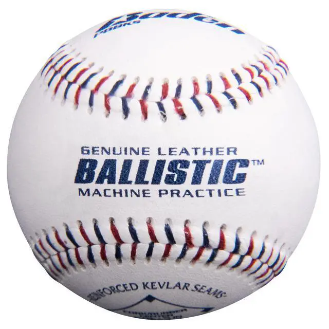 Alt view image 2 of 7 - Ballistic Leather Pitching Machine Baseballs | Durable Leather Construction for Consistent Performance, 12-Pack