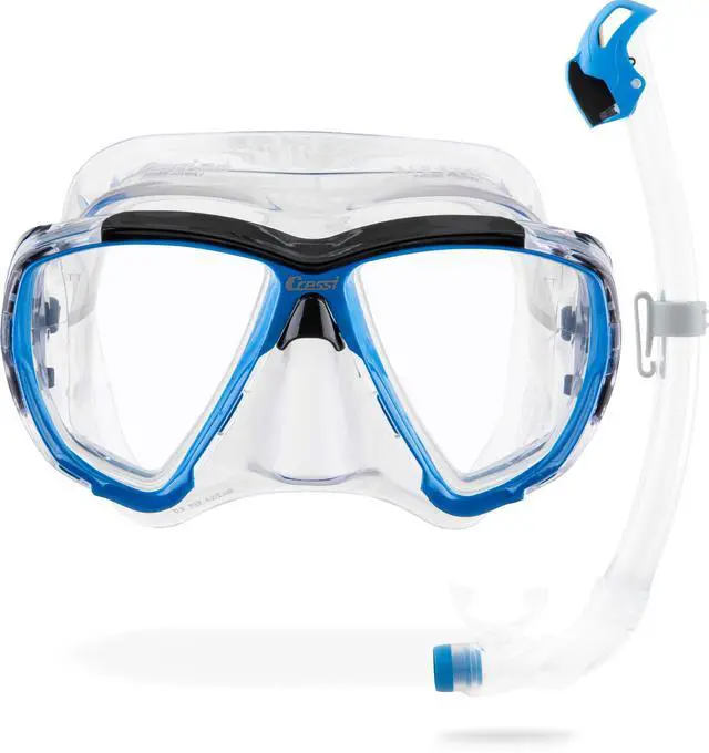 Main image of Mask and Snorkel Kit for Snorkeling and Freediving - Wide View and Dry Snorkel- Big Eyes & Seal Dry - Made in Italy