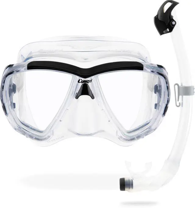 Main image of Mask and Snorkel Kit for Snorkeling and Freediving - Wide View and Dry Snorkel- Big Eyes & Seal Dry - Made in Italy