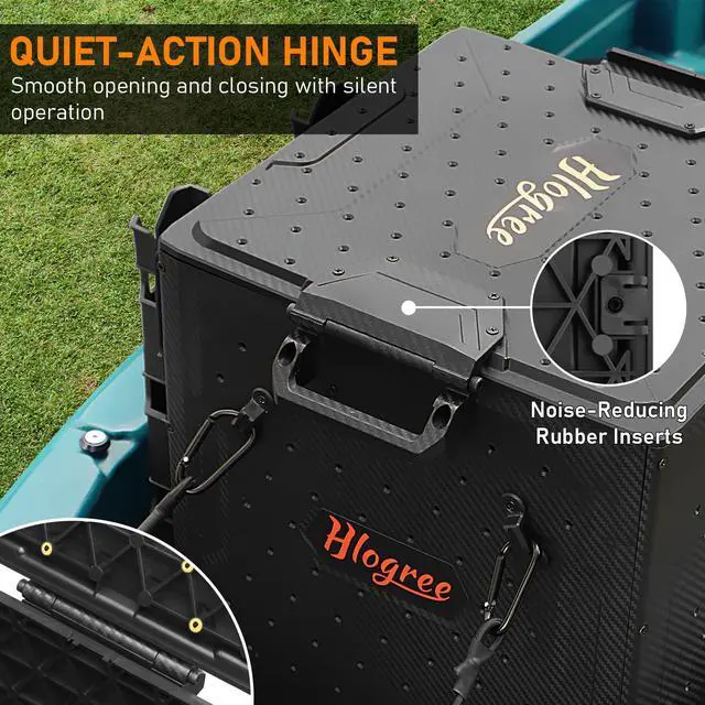 Alt view image 5 of 7 - FlexCrate Kayak Fishing Crate with 4 Rod Holders (Assembly Needed),13''x13''x13'' Compact Kayak Tackle Storage Box & Gear Organizer for Kayaks,with Lockable Lid - Black,DIY & Lightweight