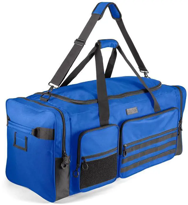Main image of 130L 36" Heavy Duty Extra Large Sports Gym Equipment Travel Duffle Bag W/Adjustable Shoulder Strap & 7 Compartments. Perfect for Soccer Baseball Basketball Hockey Football, Team Coaches & More
