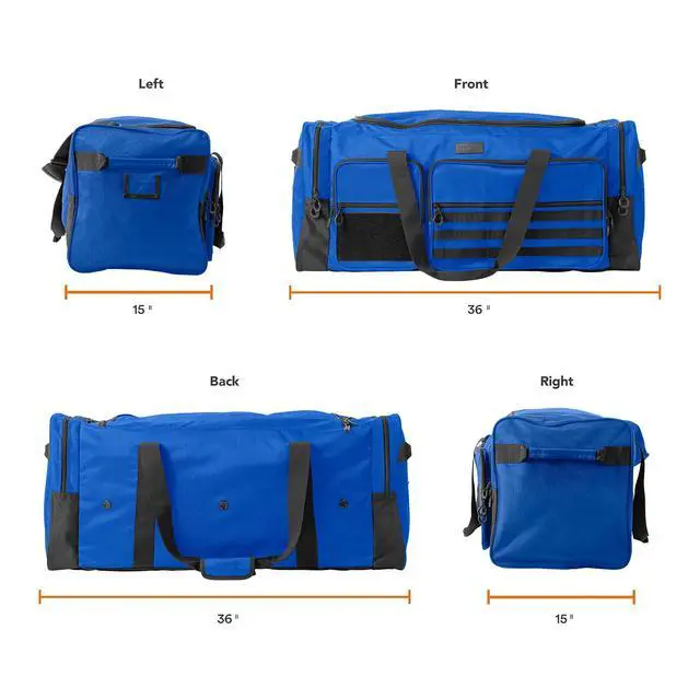 Alt view image 2 of 6 - 130L 36" Heavy Duty Extra Large Sports Gym Equipment Travel Duffle Bag W/Adjustable Shoulder Strap & 7 Compartments. Perfect for Soccer Baseball Basketball Hockey Football, Team Coaches & More