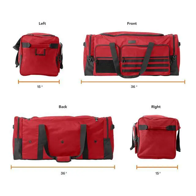 Alt view image 2 of 6 - 130L 36" Heavy Duty Extra Large Sports Gym Equipment Travel Duffle Bag W/Adjustable Shoulder Strap & 7 Compartments. Perfect for Soccer Baseball Basketball Hockey Football, Team Coaches & More
