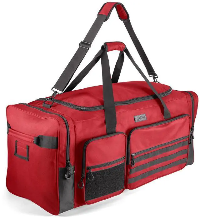 Main image of 130L 36" Heavy Duty Extra Large Sports Gym Equipment Travel Duffle Bag W/Adjustable Shoulder Strap & 7 Compartments. Perfect for Soccer Baseball Basketball Hockey Football, Team Coaches & More