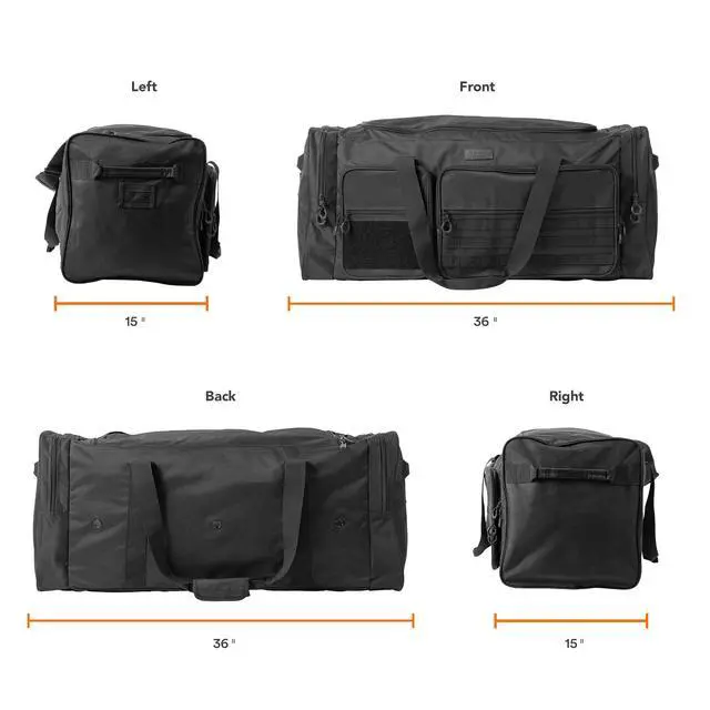 Alt view image 2 of 6 - 130L 36" Heavy Duty Extra Large Sports Gym Equipment Travel Duffle Bag W/Adjustable Shoulder Strap & 7 Compartments. Perfect for Soccer Baseball Basketball Hockey Football, Team Coaches & More