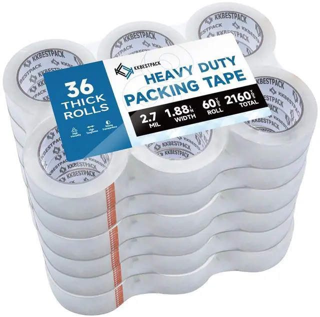 Main image of Heavy Duty Packing Tape, 36 Rolls 1.88" x 60 Yards Clear Shipping & Packaging Tape for Moving Boxes & Storage