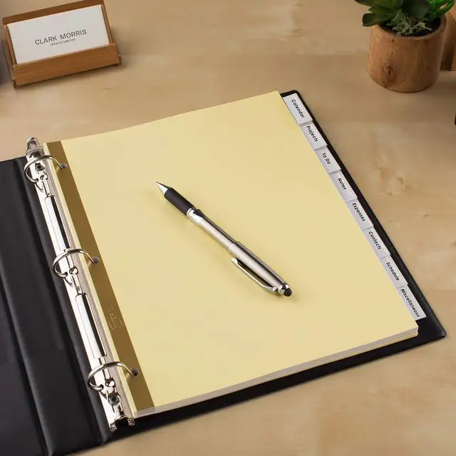 Alt view image 7 of 7 - 8-Tab Binder Dividers, Insertable Clear Big Tabs, 48 Packs (11112)