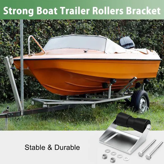 Alt view image 2 of 7 - Boat Trailer Roller with Bracket Keel Roller Assembly Kit for Boat Trailer, Boat Trailer Keel Roller Bracket
