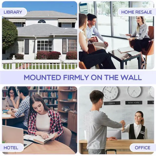 Alt view image 7 of 7 - 4 Pcs Outdoor Brochure Holder 8.5 x 11 Inch Waterproof Acrylic Wall Mount Literature Box Dispenser with Lid, Clear Real Estate Brochure Box Holder for Document Pamphlet Display (Black)