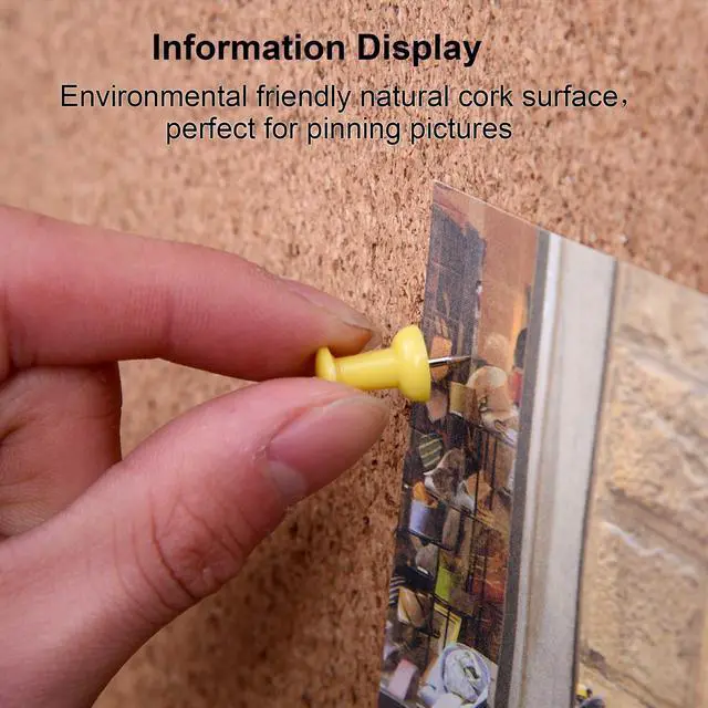 Alt view image 5 of 6 - 2-Pack Cork Board 36 x 24 Inch, Black Aluminum Frame Bulletin Board for Walls, Large Self-Healing Vision Board for Office, School, and Home, Hanging Notice Board with 10 Push Pins (3x2 Ft)