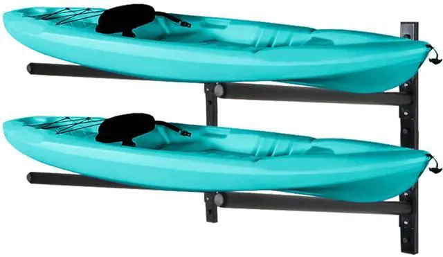 Main image of Kayak Storage Rack, Adjustable Wall Mount Kayak Racks for Garage and Outdoor Storage, Heavy Duty Weight Capacity, 2 Level / 3 Level / 4 Level