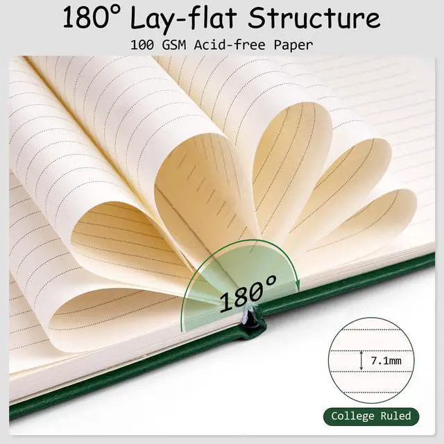 Alt view image 3 of 7 - 20 Pack Hardcover Leather Journal Notebooks, A5 College Ruled, 200 Pages/100 Sheets, 5.8 x 8.4 inch, 10 Colors, Bulk for Business/Office/Work