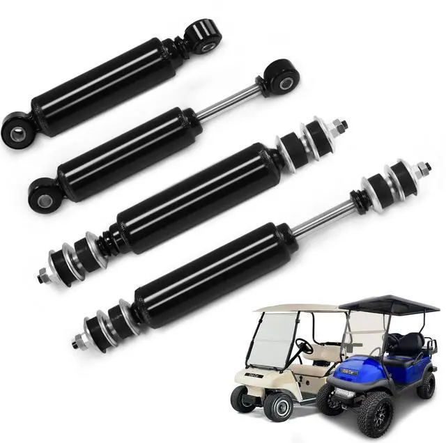 Main image of Upgraded Golf Cart Front and Rear Shock Absorbers Kit 4 PCS for Club Car DS G&E 1988-up, Precedent G&E 2004-up, Tempo 2018-up, lifted Cart Shocks Replaces OEM 1014235,1014236,1010991,1015813