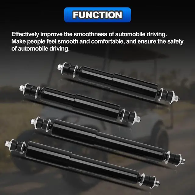 Alt view image 3 of 7 - 4PCS Front and Rear Shock Absorbers Compatible with EZGO TXT Golf Cart 1994-Up Gas & Electric Models Replace# 76418-01, 70928-G01