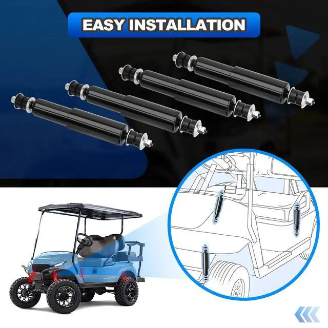 Alt view image 4 of 7 - 4PCS Front and Rear Shock Absorbers Compatible with EZGO TXT Golf Cart 1994-Up Gas & Electric Models Replace# 76418-01, 70928-G01