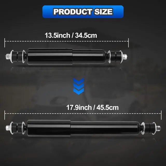 Alt view image 7 of 7 - 4PCS Front and Rear Shock Absorbers Compatible with EZGO TXT Golf Cart 1994-Up Gas & Electric Models Replace# 76418-01, 70928-G01