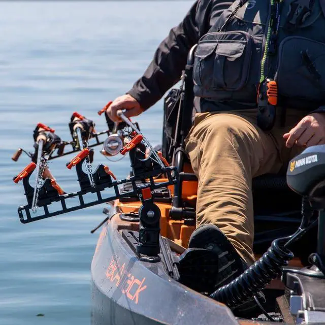 Alt view image 2 of 7 - SideStage Pro Rod Rack - Set of 2 with Style Options | Horizontal Fishing Rod Holder & Stager | Includes ClickTrac Rails & FlipGrips | Made in USA
