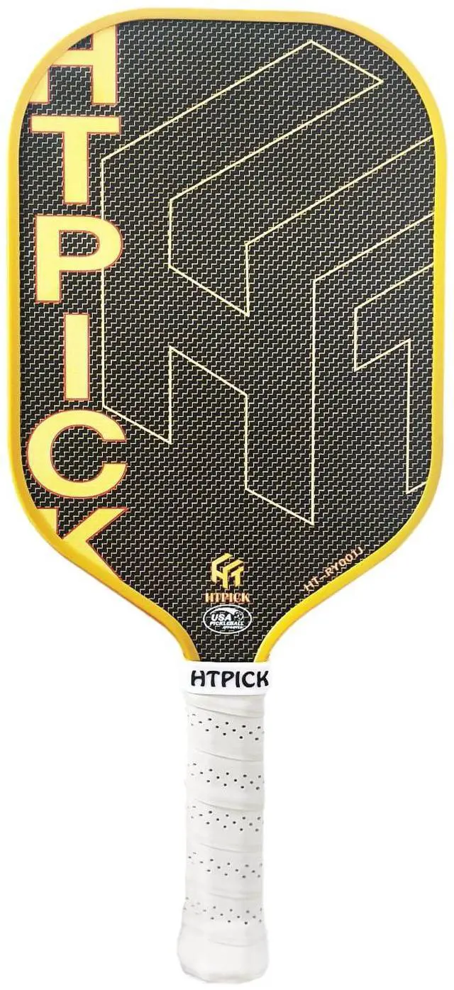 Main image of Pickleball Paddles, Carbon Fiber Pickleball Paddle High Grit & Spin with PP Honeycomb Core 16mm Thickness and Thermoformed Elongated Shape, Increased Power for Ultimate Spin & Consistency