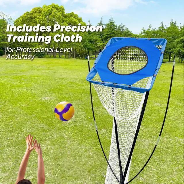 Alt view image 3 of 6 - Volleyball Setter Trainer Net, Adjustable Height for Indoor and Outdoor Practice, Perfect for Serving, Spiking, and Setting Training Equipment
