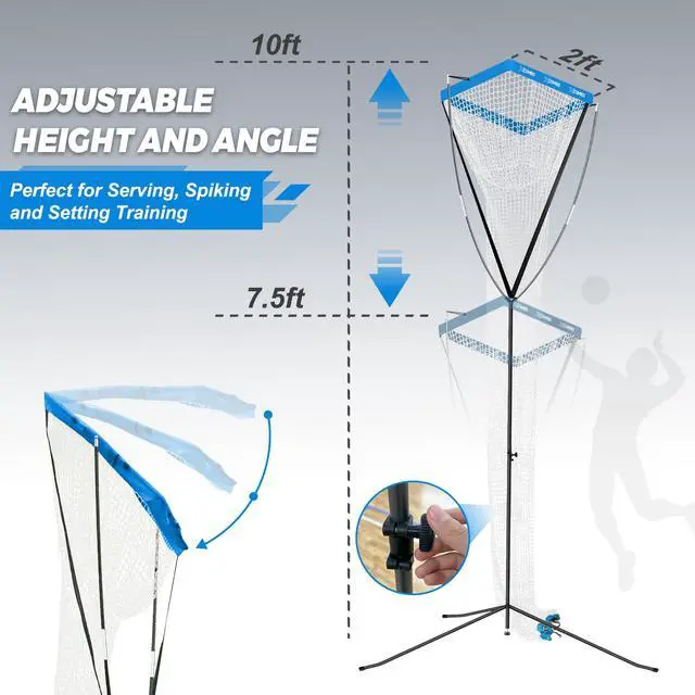 Alt view image 4 of 6 - Volleyball Setter Trainer Net, Adjustable Height for Indoor and Outdoor Practice, Perfect for Serving, Spiking, and Setting Training Equipment