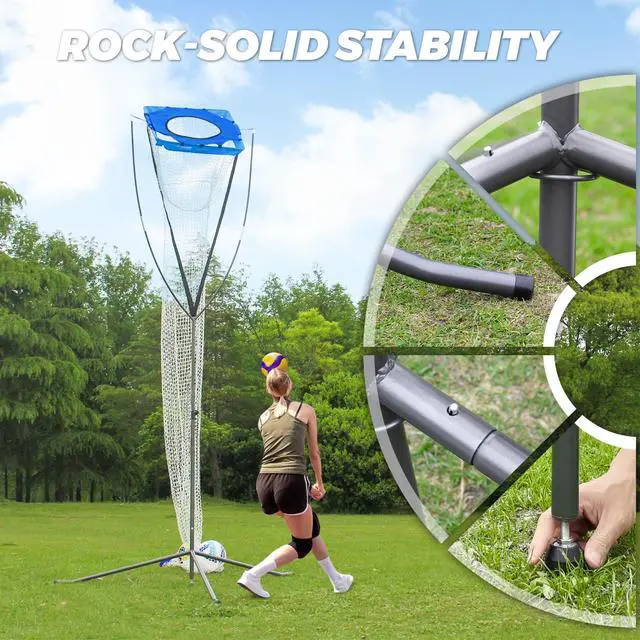 Alt view image 5 of 6 - Volleyball Setter Trainer Net, Adjustable Height for Indoor and Outdoor Practice, Perfect for Serving, Spiking, and Setting Training Equipment