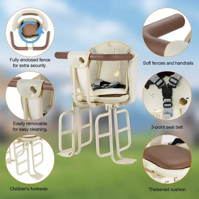 Alt view image 2 of 7 - Rear Child Bike Seat, Rear Kid Bike Seat, Toddler Bike Seat for Adult Bikes for Baby Ages 6 Months to 6 Years