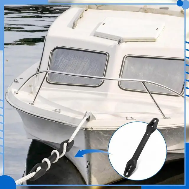 Alt view image 5 of 6 - 2 Pack Boat Mooring Snubber Dock Line Fits 9/16" - 3/4" (14-18mm) Rope, Heavy Duty Rubber Marine Dock Shock Absorber for Boats up to 40 ft