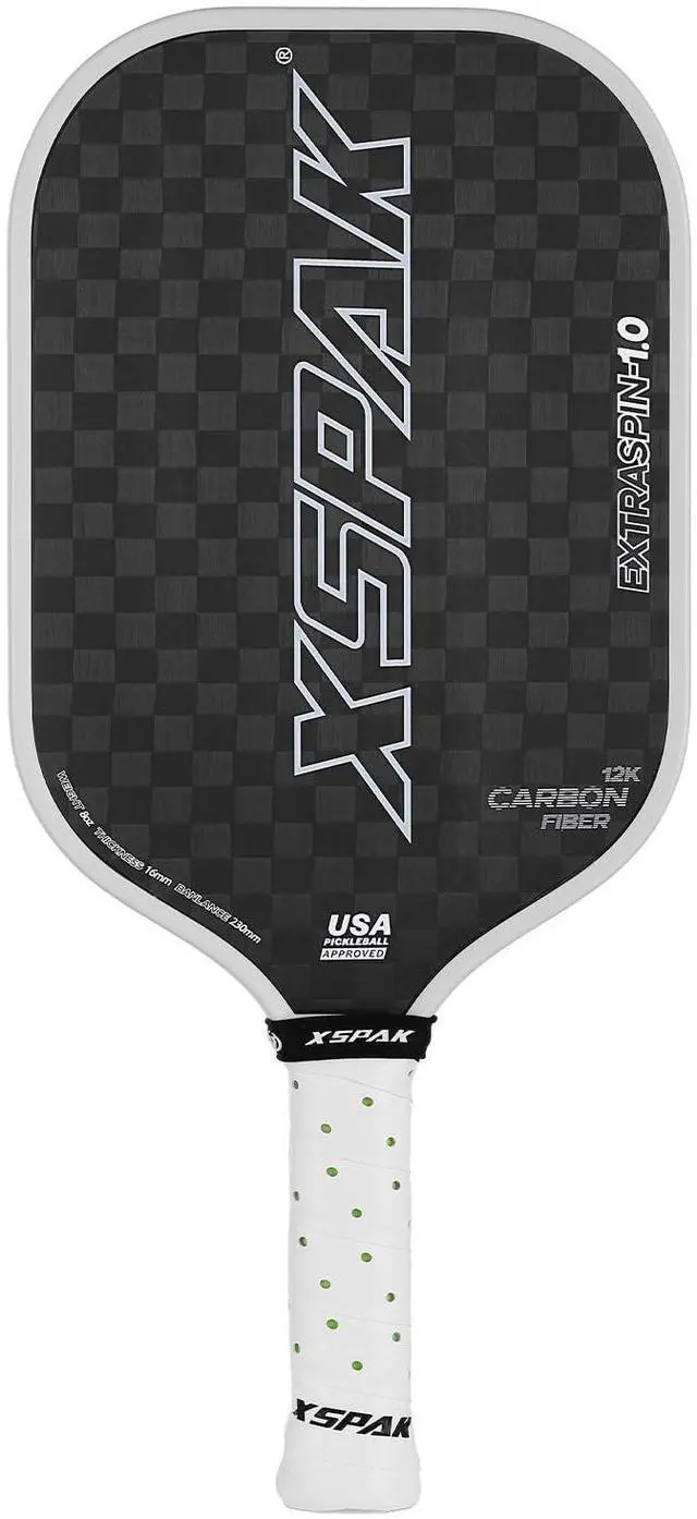 Main image of 12K Carbon Fiber Pickleball Paddles, USAPA Polypropylene Honeycomb Paddle with Cushion Comfort Grip, SPIN2.0 World Champion Surface Technology Options Pickleball Racket