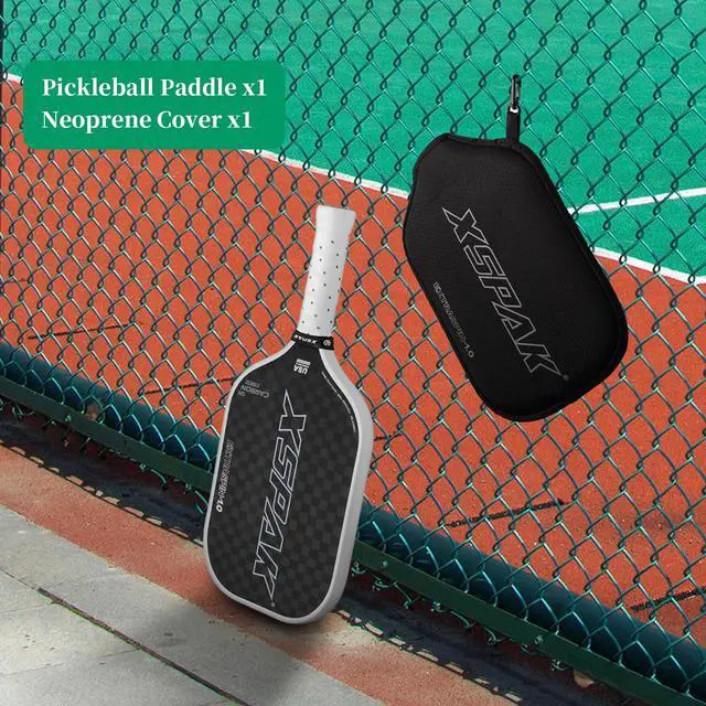Alt view image 7 of 7 - 12K Carbon Fiber Pickleball Paddles, USAPA Polypropylene Honeycomb Paddle with Cushion Comfort Grip, SPIN2.0 World Champion Surface Technology Options Pickleball Racket