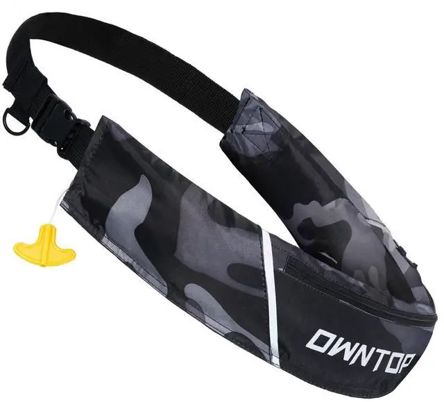 Main image of Automatic/Manual Inflatable Swim Belt Pack, Manual Convertible Swim Jacket for Adults, 24g CO2 Cylinder Included, Low Profile for Kayak, Fishing, Paddle Sports