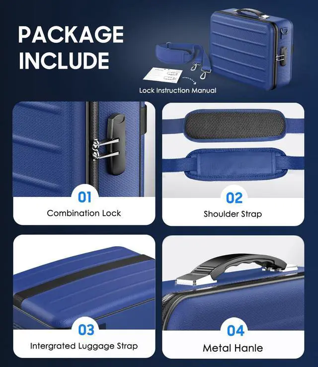 Alt view image 6 of 7 - Fireproof Document Box with Lock, Hard-Shell Fireproof Safe for Home Documents, Portable Travel Fire Proof File Box for Passport Laptop Certificates, Navy Blue