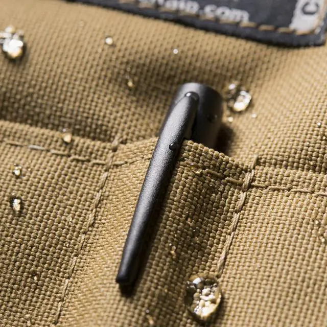 Alt view image 5 of 7 - Weatherproof Side Spiral Kit: Tan CORDURA® Fabric Cover, 4.625" x 7" Green Notebook, and Weatherproof Pen (No. 973-KIT)