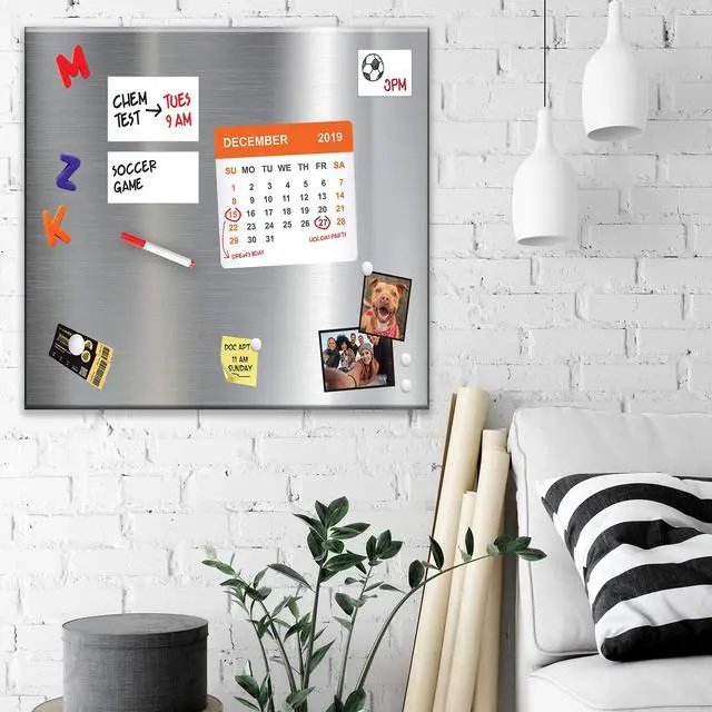 Alt view image 3 of 7 - Magnet and Message Board | Jumbo 30 x 35 x 0.7 Inch Magnet and Message Board | Mountable Steel Bulletin Board