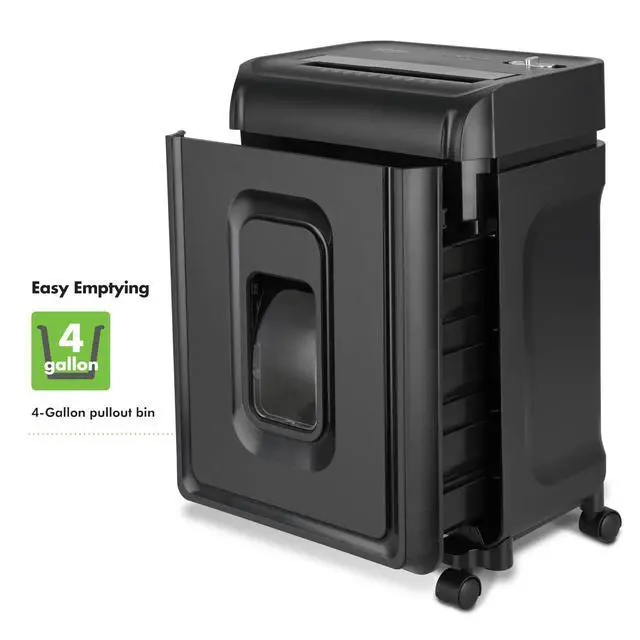 Alt view image 4 of 7 - AU1035XA 10-Sheet Crosscut Paper/Credit Card Shredder with 4-Gallon Pullout Wastebasket