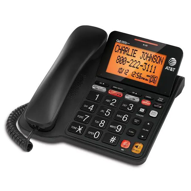 Alt view image 3 of 4 - Corded Answering System w/ Large Display