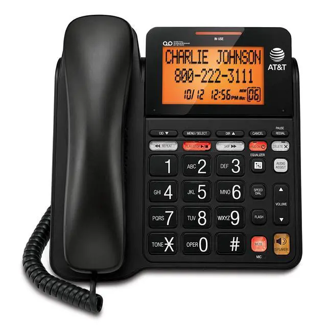 Alt view image 2 of 4 - Corded Answering System w/ Large Display