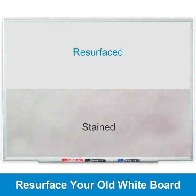 Alt view image 2 of 7 - Dry Erase Whiteboard Paper, Large White Board Stickers for Wall, 6x4ft Dry Erase Paper Roll with Adhesive Backing, Perfect Replacement for White Board, No Ghost After 60 Days, 6 Much Better Markers