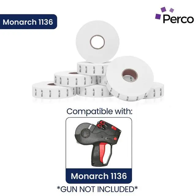 Alt view image 2 of 7 - Pricing Labels for Monarch 1136 Sell BY - 42,000 Labels w/ 24 Rolls Value Pack, 3 Sleeves - Made in USA