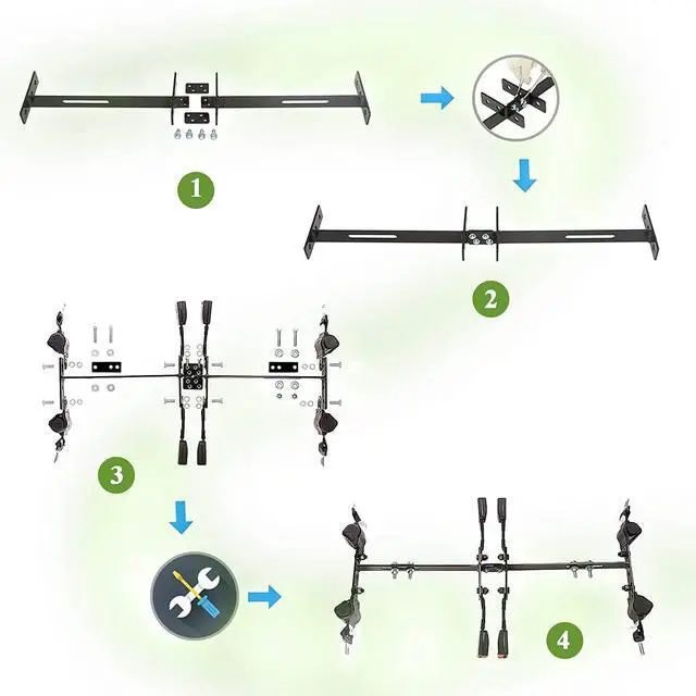 Alt view image 5 of 7 - Golf Cart Retractable 42" Seat Belts with Belt Bracket Kit for Yamaha Club Car DS Precedent EZGO TXT RXV