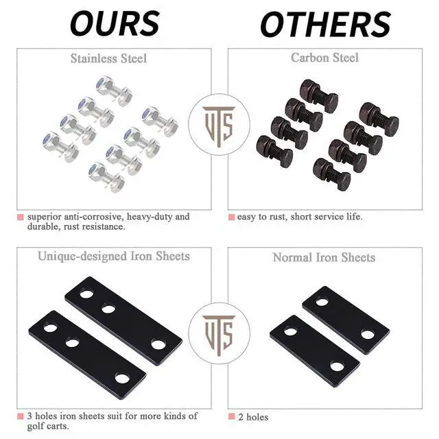Alt view image 6 of 7 - Golf Cart Retractable 42" Seat Belts with Belt Bracket Kit for Yamaha Club Car DS Precedent EZGO TXT RXV