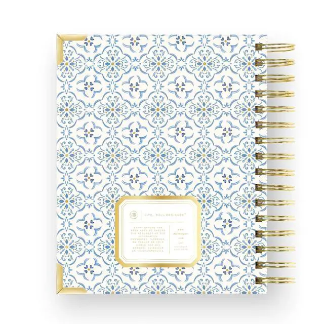 Alt view image 2 of 7 - 2026-2027 Mini Daily Academic Planner, 6"x8.125", Casa Bella | July 2026 - June 2027, Glossy Laminated Cover, Wirebound, Laminated Tabs, Storage Pocket, Stickers & Snap-In Ruler